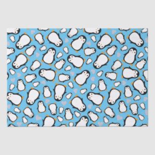 Cute Penguin Baby shower Blue Boy Tissuepapier