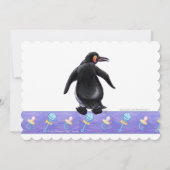 Cute Penguin Baby shower Kaart (Achterkant)