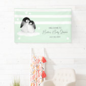 Cute Penguin Baby shower Spandoek (Insitu)