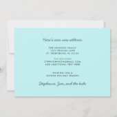 Cute Penguin Beach Scene Family Holiday Moving Aankondiging (Achterkant)