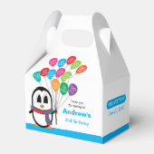 Cute Penguin Birthday Gable Box Bedankdoosjes (Achterkant)