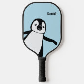 Cute Penguin Blue Personalized for Kids & Adults Pickleball Paddle (Voorkant)