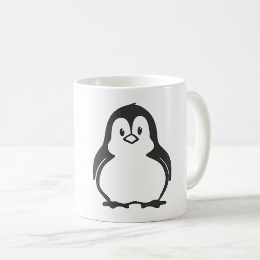 Cute Penguin Café Mugs (Devant droit)