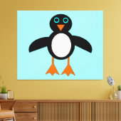 Cute Penguin Canvas Print (Insitu (Woonkamer))
