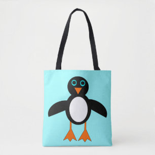 Cute Penguin Canvas tas