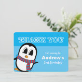 Cute Penguin Carte de remerciements (Debout devant)
