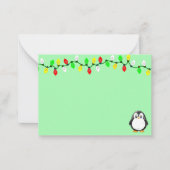 Cute Penguin Cartoon Blank Custom Christmas Notitiekaartje (Voorkant)