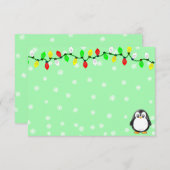 Cute Penguin Cartoon Blank Custom Christmas Winter Notitiekaartje (Voorkant / Achterkant)