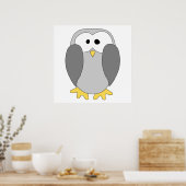 Cute Penguin Cartoon. Poster (Keuken)