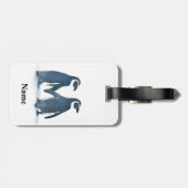 Cute Penguin Couple Holding Hands Bagagelabel (Achterkant horizontaal)