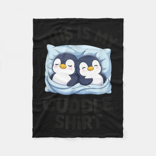 Cute Penguin Cuddle Cozy Sleep Matching Couple  Fleece Deken (Voorkant)