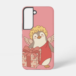 Cute Penguin Cupid Galentine Phone Case - Samsung Samsung Galaxy Hoesje