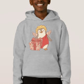 Cute Penguin Cupid Galentine Pullover Hoodie (Voorkant)