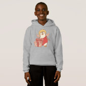 Cute Penguin Cupid Galentine Pullover Hoodie (Voorkant volledig)
