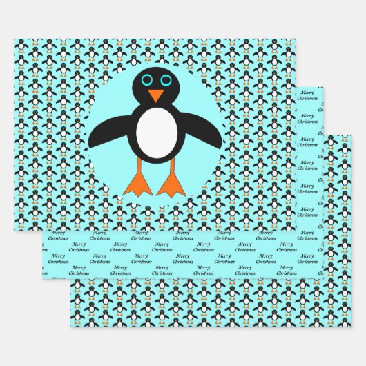 Cute Penguin Custom Inpakpapier Vel (Set)