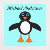 Cute Penguin Custom Labels (Design 1)