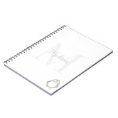 Cute Penguin Custom Name Initial Notitieboek (Linkerzijde)