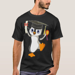 Cute Penguin Dansing Gradup Certificate Fu T-shirt