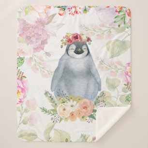 Cute Penguin Daughter Birthday Gift, Love Penguin Sherpa Deken