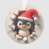 Cute Penguin Double-Sided Holiday Ornament (devant)
