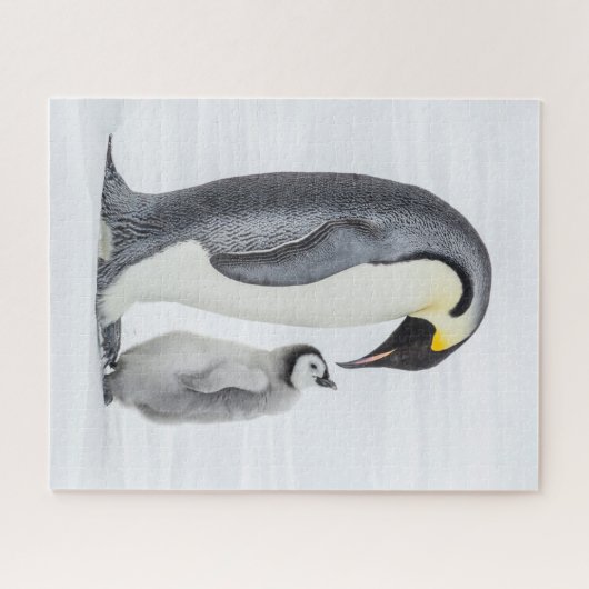 Cute Penguin en Chick on Ice Legpuzzel (Horizontaal)