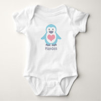 Cute Penguin en Roze Heart, gepersonaliseerd