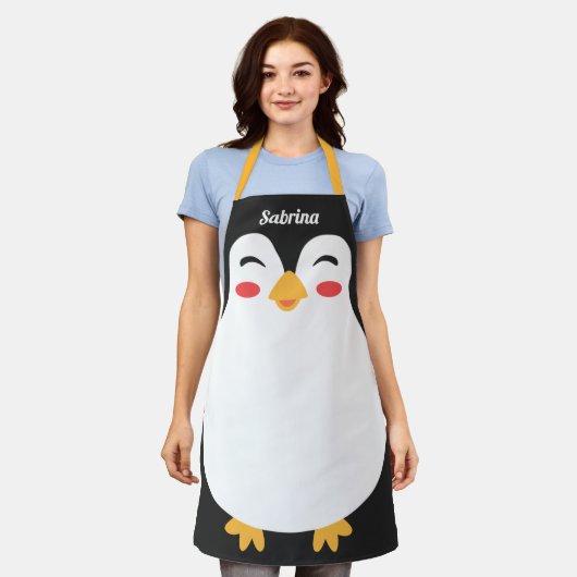Cute Penguin Face Funny All-Over Print Schort (Gedragen)
