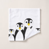 Cute Penguin Family Bad Handdoek (Wasdoekje)