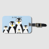 Cute Penguin Family Bagagelabel (Voorkant (horizontaal))