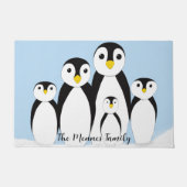 Cute Penguin Family Deurmat (Voorkant)
