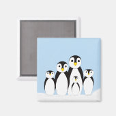 Cute Penguin Family Magneet (Voorkant / Achterkant)