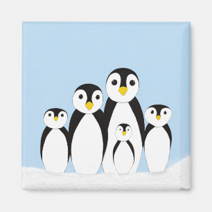 Cute Penguin Family Magneet