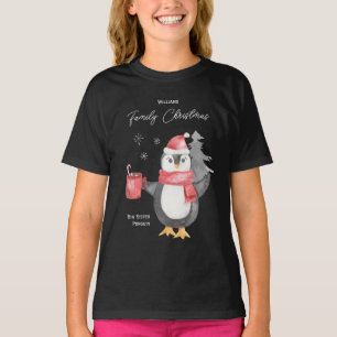Cute Penguin Family Matching met kerstzuster T-shirt