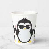 Cute Penguin Family Papieren Bekers (Links)