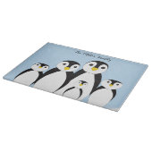 Cute Penguin Family Snijplank (Hoek)
