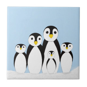 Cute Penguin Family Tegeltje