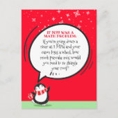 Cute Penguin Funny 2022 Wiskunde Problem Holiday C Feestdagenkaart (Voorkant)