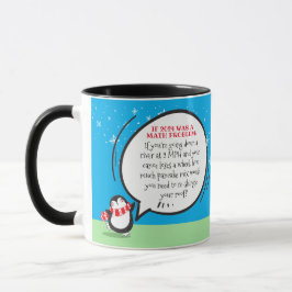 Cute Penguin Funny New Year Wiskunde Probleem Quot Mok