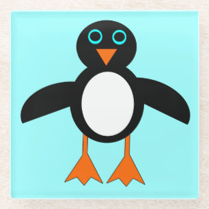 Cute Penguin Glass Onderzetter