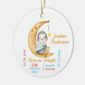 Cute Penguin Half Moon Baby Stats Keramisch Ornament (Links)