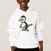 Cute Penguin Holding a Blue Fish (Devant)