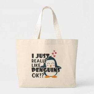 Cute Penguin... hou ik echt van pinguïns. Grote Tote Bag