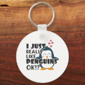 Cute Penguin... hou ik echt van pinguïns. Sleutelhanger (Voorkant)