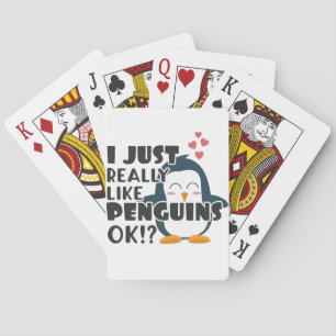 Cute Penguin, ik hou echt van pinguïns. Pokerkaarten