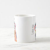 Cute Penguin in Glasses Love You for Kids Name Koffiemok (Center)