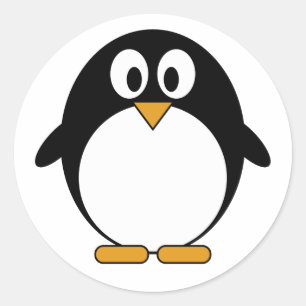Cute Penguin Kawaii Cartoon Ronde Sticker