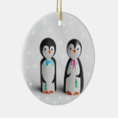 Cute Penguin Keramisch Ornament (Rechts)