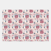 Cute Penguin Kerstfeestdag Inpakpapier Vel (Voorkant 2)