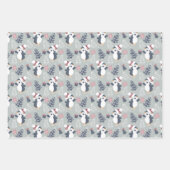 Cute Penguin Kerstfeestdag Inpakpapier Vel (Voorkant)