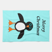 Cute Penguin -kerstkeuken Tow Theedoek (Horizontaal)